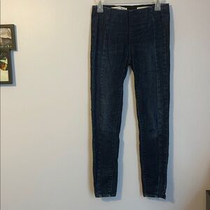 Pilcro by Anthropologie High Rise Denim Leggings size 25 Darker Blue Wash